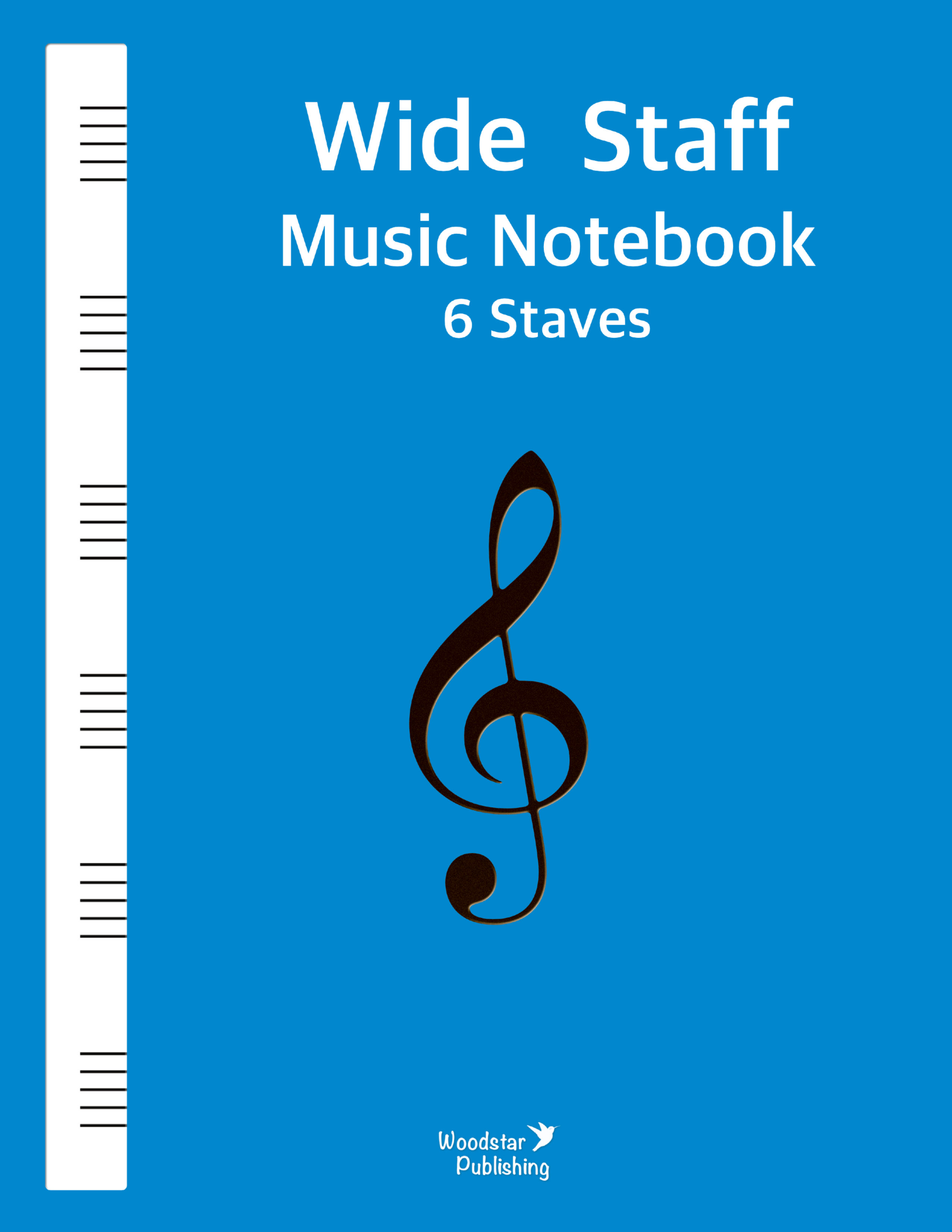 Wide Staff Music Notebook 6 Staves